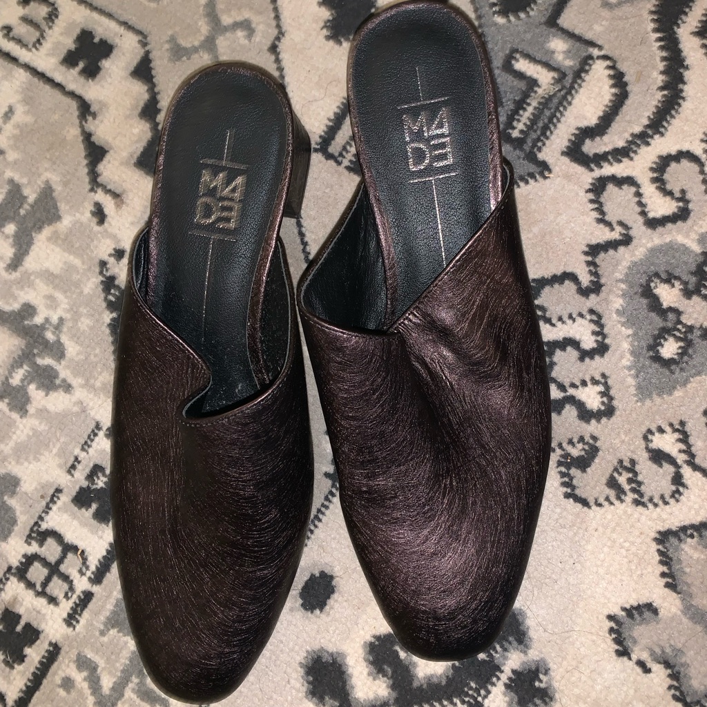 Anthropologie Brown Mules Brand Made
